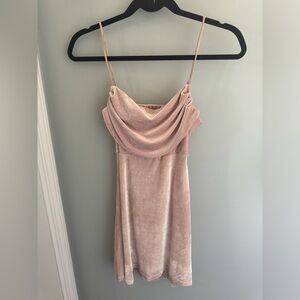 Urban Outfitters Pink Velvet Mini Dress